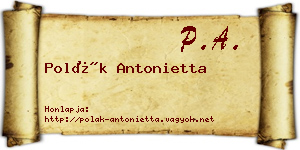 Polák Antonietta névjegykártya