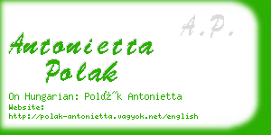 antonietta polak business card